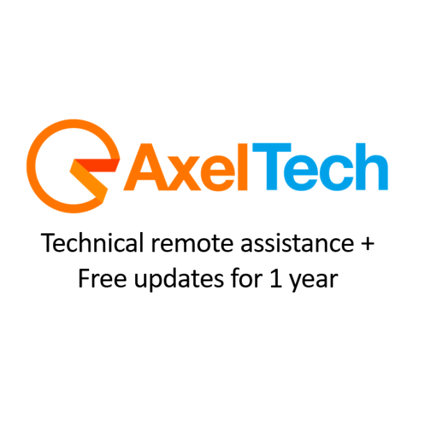 Axel Technical remote assistance + free updates (1 year contract) for software license DIGI-BROADCAS