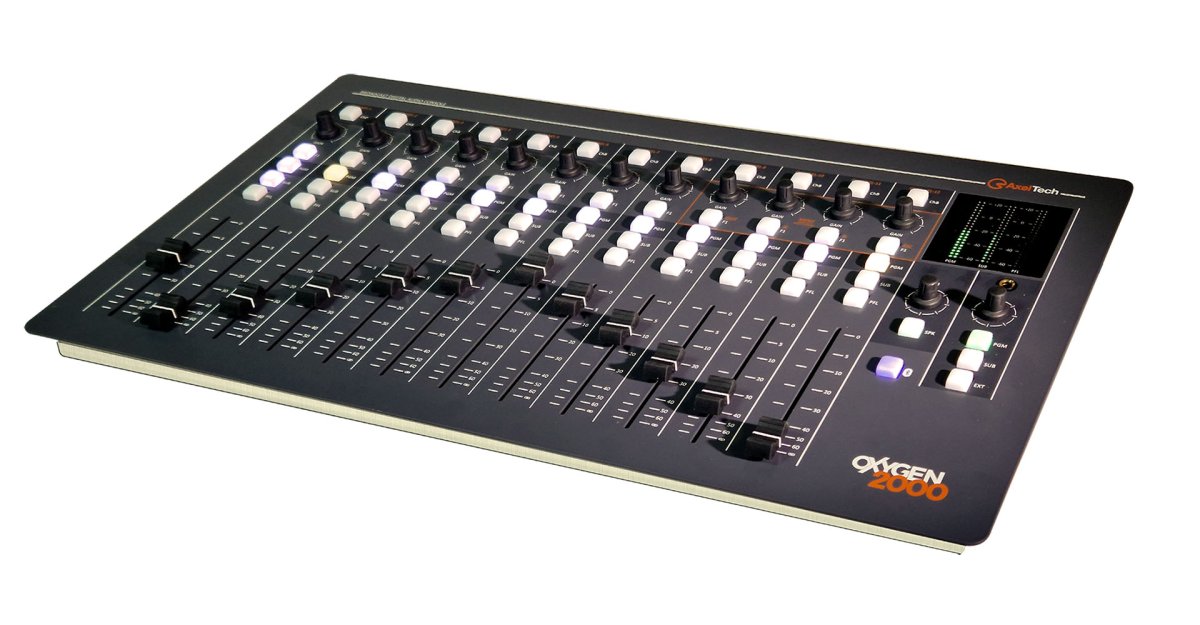 Axel Oxygen 2000-BT DANTE Digital broadcast console 12 Faders; 5