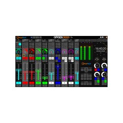 Axel Oxygen 3000 Plus 8 Fader 1 Audio I/O Board Dante 16, 5 Mic IN with +48v; 3 bal. stereo IN; 2USB
