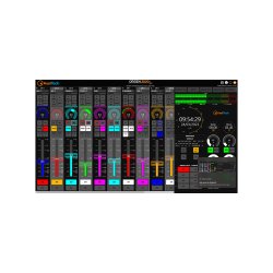 Axel Oxygen 3000 Plus 8 Fader 1 Audio I/O Board Dante 16, 5 Mic IN with +48v; 3 bal. stereo IN; 2USB