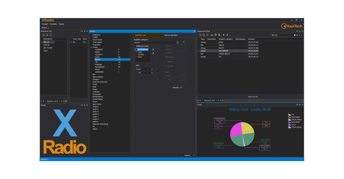 Axel XRadio Broadcast Radio Automation Software - Radio Automation/Play ...