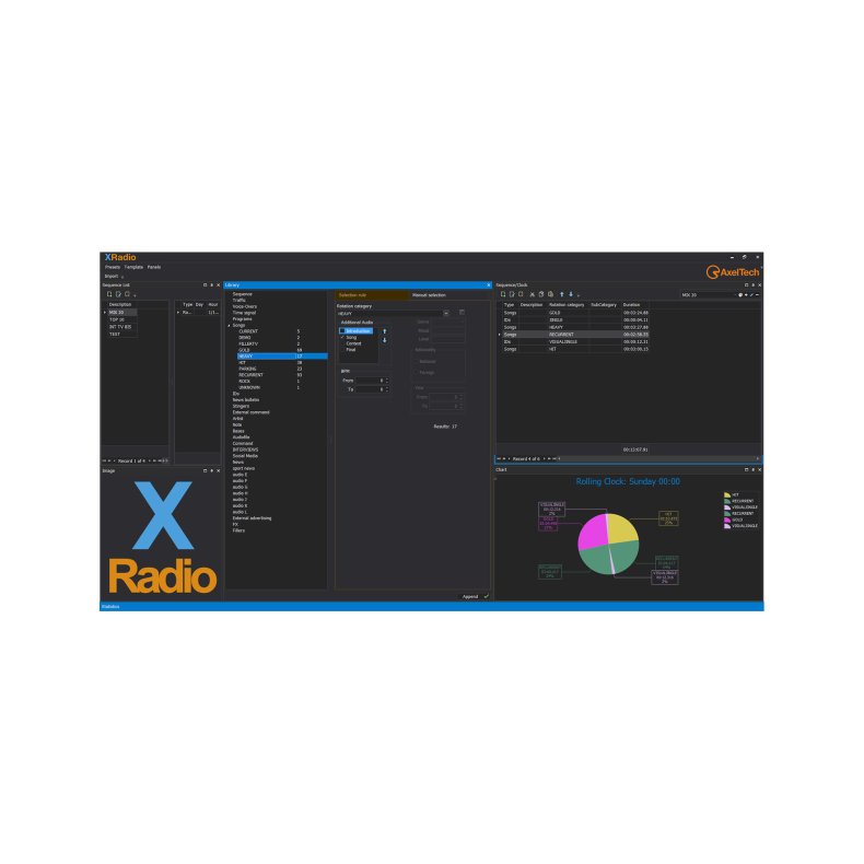 Axel XRadio Broadcast Radio Automation Software