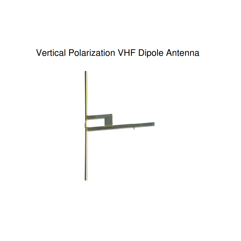 EuroCaster BKV/1M VHF-TV/DAB Dipole 174-225 MHz, Wide Band, 1,5 kW, Aluminum, 2 dB gain, 7/16 Con.