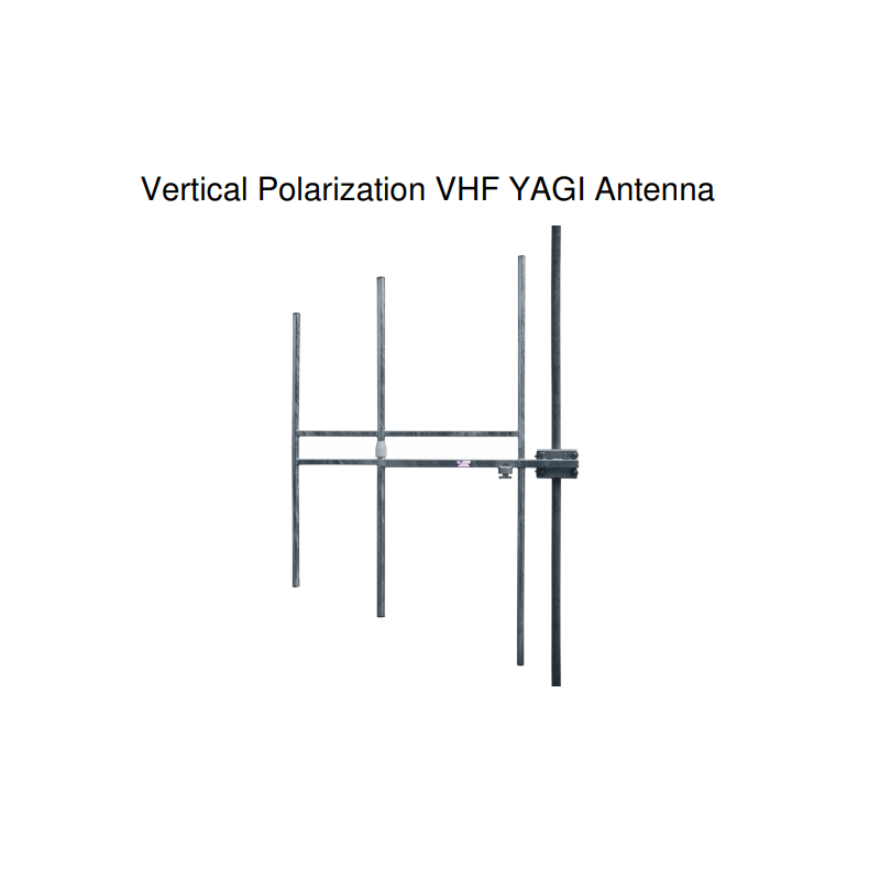EuroCaster BKV/3N-2  DAB/VHF-TV Antenna, 3-element Yagi Stainless Steel, 200-240 MHz, 500W 5dbd