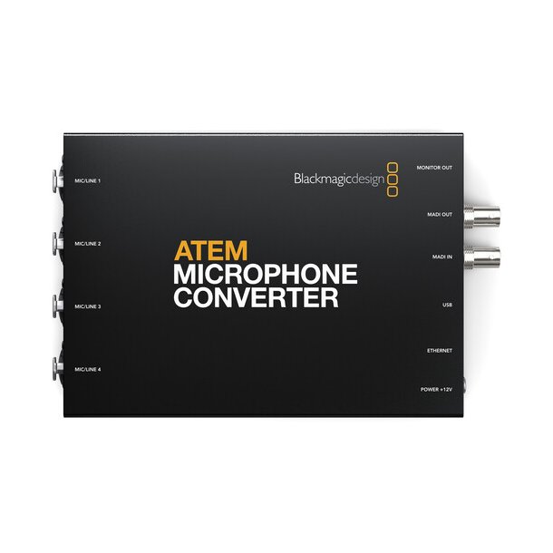 Blackmagic ATEM Microphone Converter, MADI input, 4 XLR-1/4