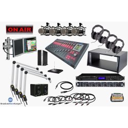 Complete On Air Studio - 12 fader AEV Mixing Console