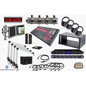 Complete On Air Studio - 12 fader AEV Mixing Console