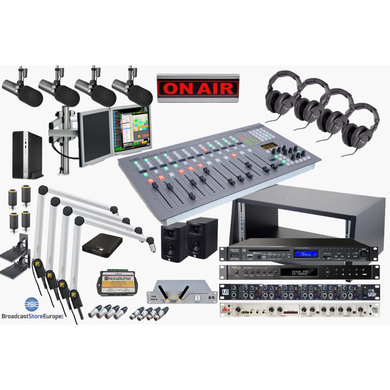 Complete On Air Studio - 12 Fader AEQ Digital Console