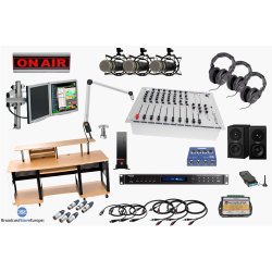 Complete Production Studio with producer Desk, 3 mics and 8 fader console