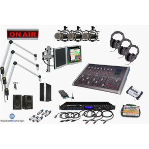 Complete Production Studio with 3 mics and 8 fader console