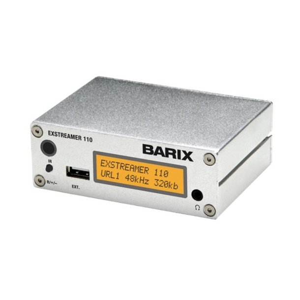 Barix Exstreamer 110 IP audio Decoder EU (230V) - IP & ISDN Audio Codecs -  M Pro Broadcast ApS