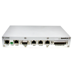 Barix LX400 STL Package, Codec for Studio Transmitter Links, OPUS, AACplus and PCM uncompressed, RTP