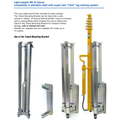 Clark Mast CQTX9-6/HP Mast (1950-8800mm, max. 18kg)- 6 sections, Natural Anodised