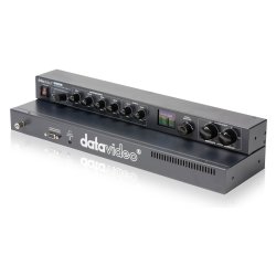 DataVideo AD-200 1RU Audiomixer w delay function, 6 XLR audio channels, Mic/line audio input modes