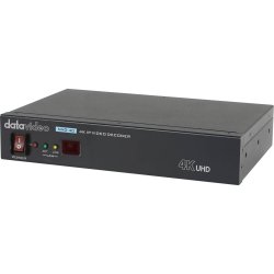 DataVideo NVD-40 UHD/4K, IP video decoder with HDMI, composite video, and analog audio outputs