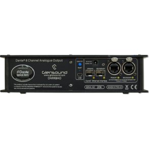 Glensound DARK8O 8 outputs on XLR with dual CAT5 and optical DANTE interface