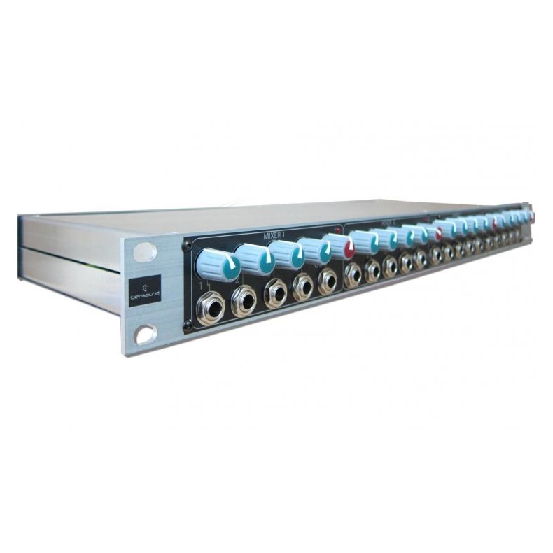 Glensound DITTO-414J 4 input mixers x 4 with extra jack inputs in 1U 19"