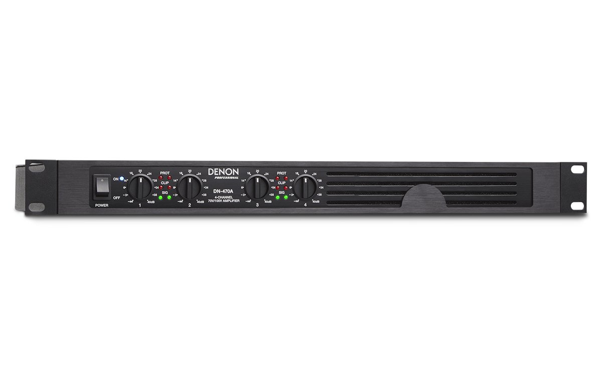 DENON DN-S100 2つ　電源はいります。 Denon DN-470A 4-Channel 70V/100V Amplifier - Digital Audio
