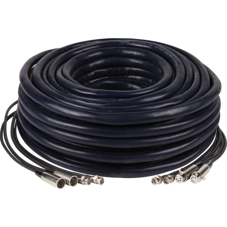Datavideo CB-22H Multi cable w 4&5p-XLR, 2x BNC (30m)-1x 4 pin XLR power cable, 1x5 pin XLR Intercom