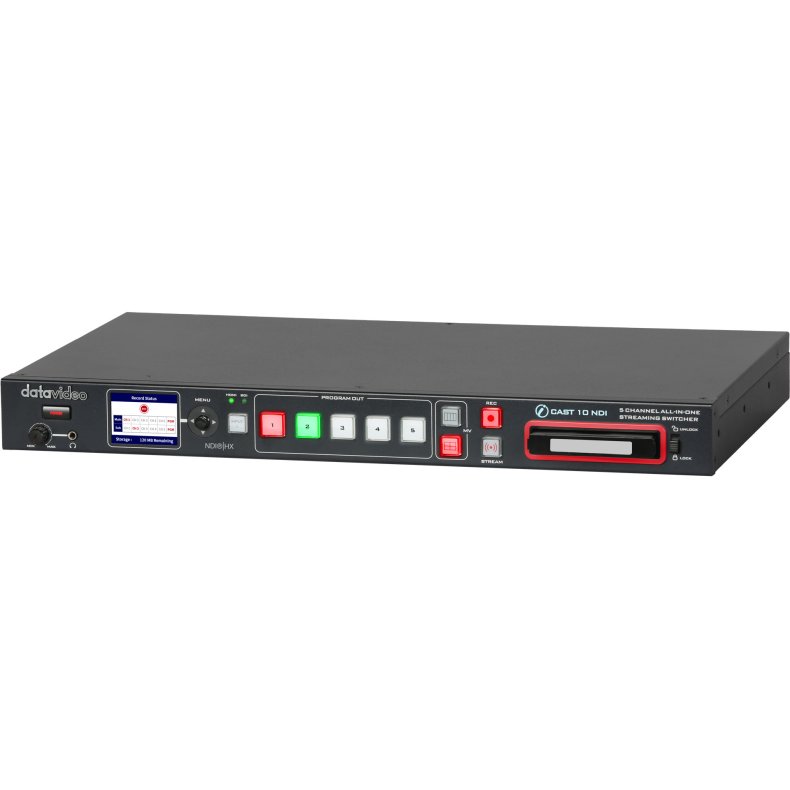 Datavideo  DataVideo iCast-10NDI-live production unit - multi format switcher, camera controller, recorder and streaming encoder in one box