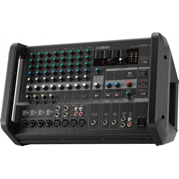 Yamaha EMX5 Box-type robust portable Powered Mixer feat. high efficiency Power Amplifier.