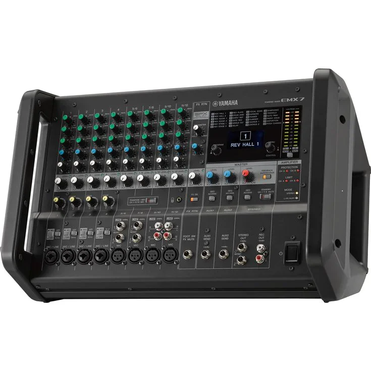 Yamaha EMX7 Box-type robust portable Powered Mixer featuring high