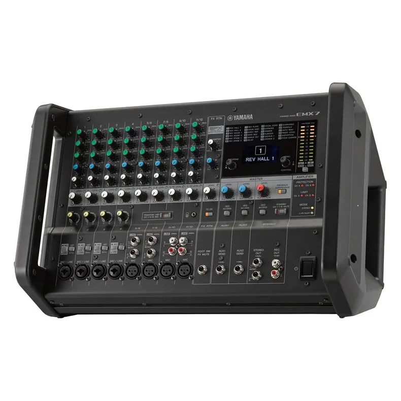 Yamaha EMX7 Box-type robust portable Powered Mixer featuring high efficiency Power Amplifier