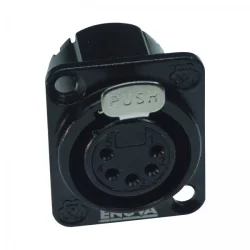 Enova XLR 5 pole chassis connector, female, black, ENV-XL15FB