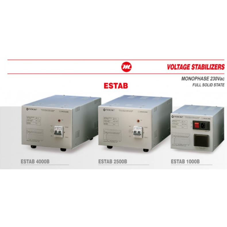 Microset ESTAB 1000B Electronic Automatic voltage Stabilizer: Monophase 230Vac.