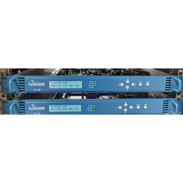 Eurocaster EC-201 HD IRD Decoder,1080P, support AVS+/H.265/H.264/MPEG2, DRA/AC3/EAC3/AAC/MPEG audio 