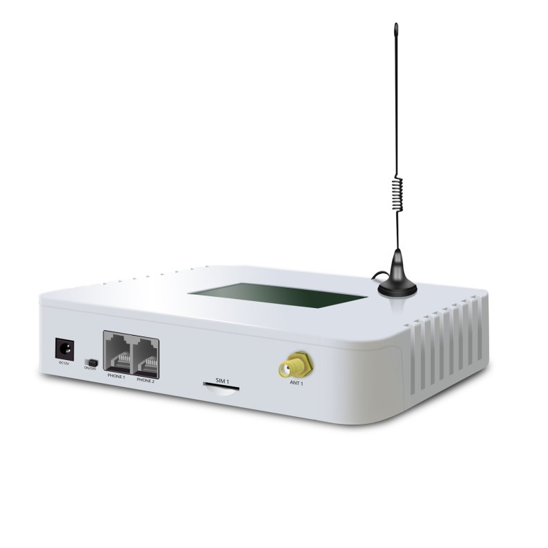 Eurocaster GSM Fixed wireless terminal ETS 8828 with LCD display, 1 Sim card, 1 POTS channel in/out.