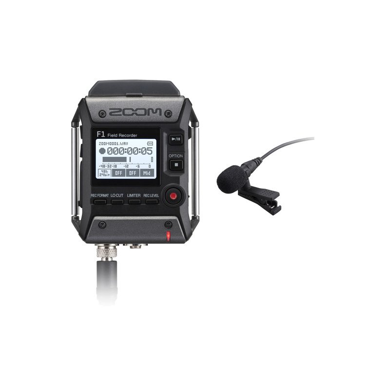 Zoom F1-LP 2-Input / 2-Track Portable Field Recorder with Lavalier Microphone