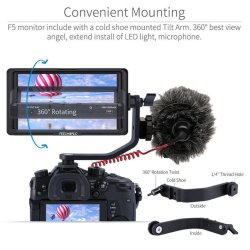 Feelworld F5 5" small 4K HDMI DSLR On Camera Monitor full HD 1920x1080 peaking assist DC Out