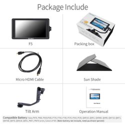 Feelworld F5 5" small 4K HDMI DSLR On Camera Monitor full HD 1920x1080 peaking assist DC Out