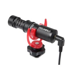Feelworld FM8 Universal Compact Video Microphone with Shock Mount, Wind Shield