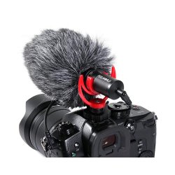 Feelworld FM8 Universal Compact Video Microphone with Shock Mount, Wind Shield