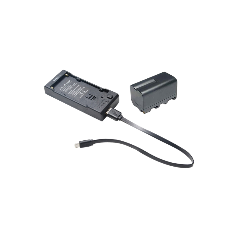NanLite Battery Charger-Kit with 1 x Nanlite battery 4500mah NP-F + 1 charger