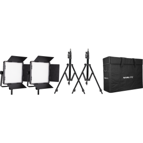 Nanlite Kit Nanlite 2 light kit 600CSA w/Carry case & Light stand-2pcs bicolor LED panels