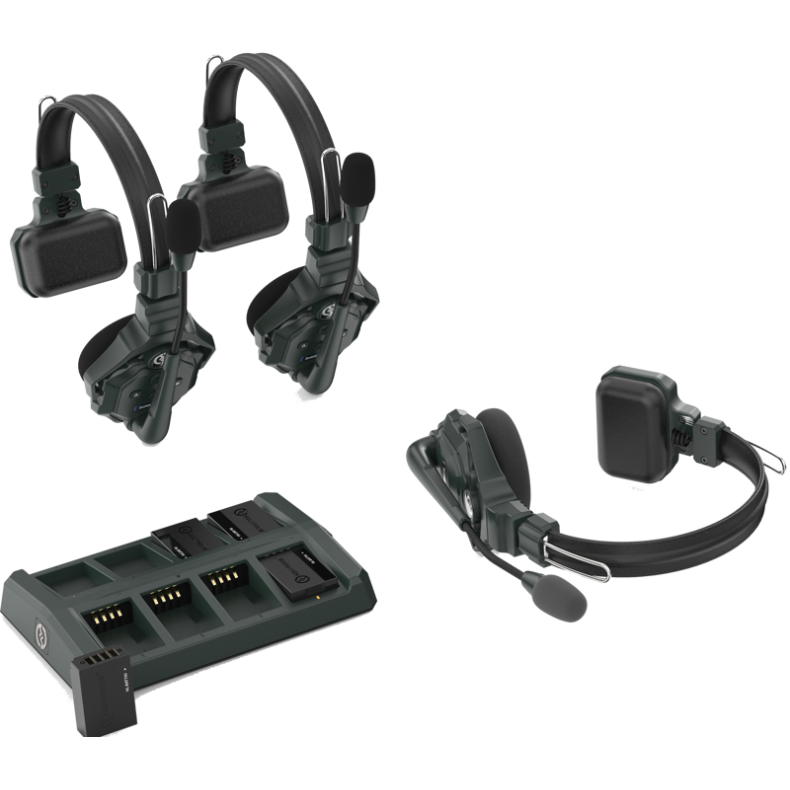 Hollyland Solidcom C1 Full Duplex Wireless Intercom System with 3 headsets