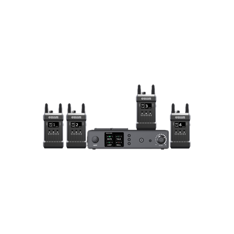 Hollyland Mars T1000 Intercom Wireless Intercom System -1 Base Station and 4 Beltpacks
