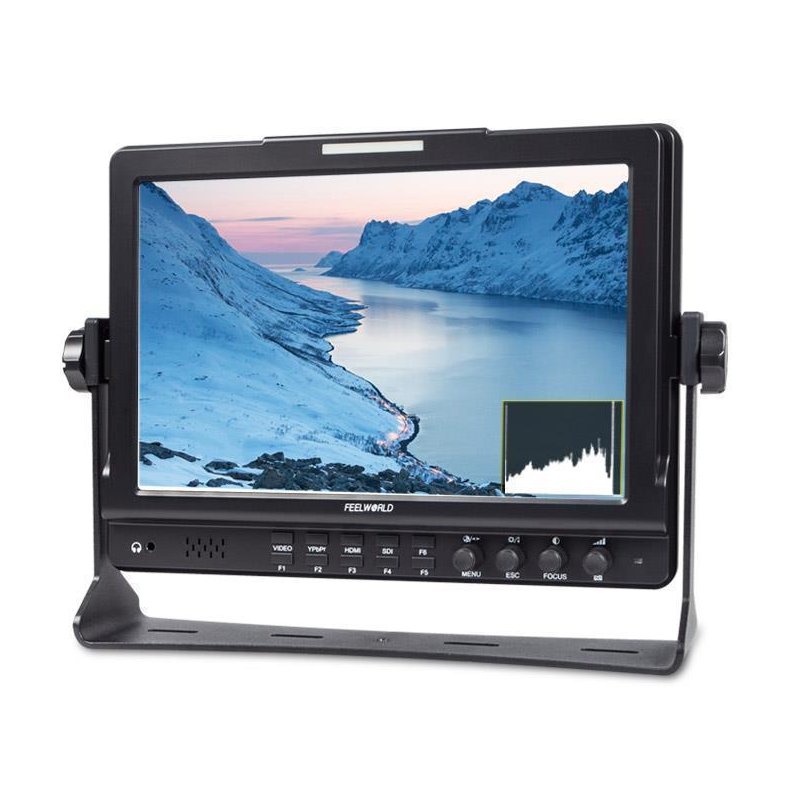 Feelworld FW1018SPV1 10.1" IPS 3G-SDI HDMI Camera-Top Monitor with Peaking,Histogram, False Colors
