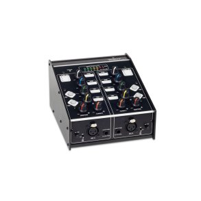 Glensound EXPRESS IP MINI X Ultra Compact desk top, two user Dante commentators box, PoE, XLR on rear