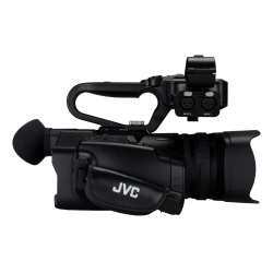 JVC GY-HM250E Kompakter IP 4K-Live-Streaming-Camcorder mit SDI und Broadcast-Einblendungen
