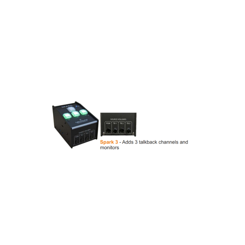 Glensound Spark 3 Compact single user desktop commentary with 3 talkbacks