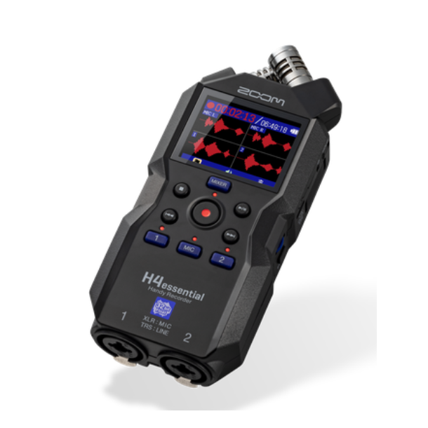 Zoom H4essential Handy Recorder with 4 tracks,  120 dB SPL 90 XY Mics and 32-bit float recording