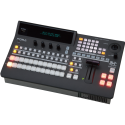 For-A HVS-190I 1M/E Compact, SD/HD Mixer. 2 M/E integrated control panel, 8xHDSI inp., 14 input w/op