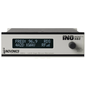 Inovonics 402-00 INOmini LED Sign Driver, 64MHz  108MHz | RDS presence,  PI Code, RT, PS Display