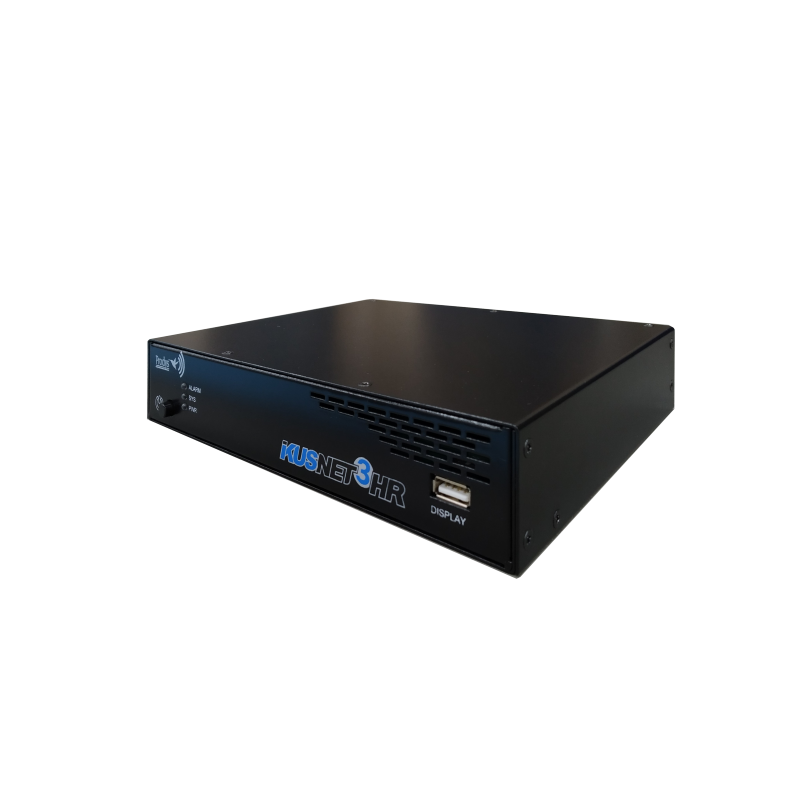 Prodys Ikusnet3 HR video decoder, SDI video outputs w BNC connectors. 4 channels of embedded audio