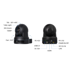 Kato Vision KT-HD62DBN NDI PTZ Camera, 30x optical zoom               