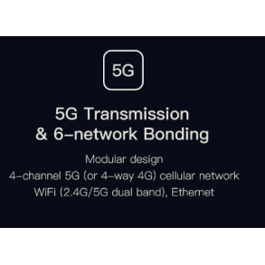 Kiloview P3 - 5G Module, 4-channel 5G cellular network + WiFi (2,4G/5G dual band) and Ethernet
